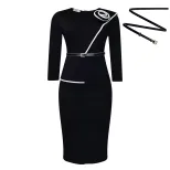 Pencil Skirt Solid Color Bodycon Fit Office Wear Autumn Winter Collection Wholesale Available