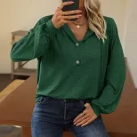 Womens Loose Fit Hooded Sweatshirt Long Sleeve Casual Style Comfortable Fabric Autumn Winter Col