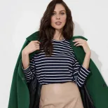 Striped Long Sleeve T Shirt for Women Casual Loose Fit Slimming Design Spring Summer Style Whole