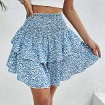 Floral Print A Line Skirt Slim Fit Short Length Summer Style Perfect for Casual Outings Wholesal