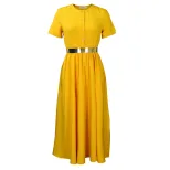 Summer Womens Dress Short Sleeve Waist Cinching Flared Skirt Casual or Party Wear Wholesale Avai