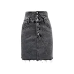 Street Style Womens Skirt Unique Double Waist Design Casual Fit Versatile for Everyday Wear Read