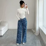 Casual Womens Denim Jeans Trendy Style Versatile Fit Comfortable Fabric Everyday Wear Wholesale