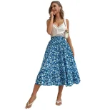 Floral Midi Skirt Casual Versatile Commuter Style Perfect for Vacation or Everyday Wear Wholesal