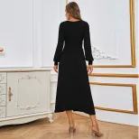 Elegant A Line Maxi Dress for Women Sexy V Neck High Waist Split Design Perfect for Parties and