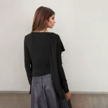 Dark Aesthetic Womens Cape Sleeve Top High End Design Unique Style Spring Summer Fashion Wholesa