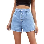 Loose Fit Denim Shorts Slimming Design Casual Style Versatile for Summer Wholesale Available