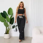 Loose Fit Wide Leg Jeans Trendy Street Style Flattering Design Comfortable Fabric Womens Casual