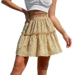 Floral Print Mini Skirt High Waist Stylish Design Spring Summer Fashion Wholesale Available read