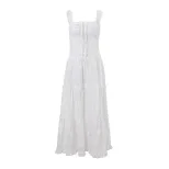 French Sweet Aesthetic Dress Elegant Square Neck Slim Fit Cozy Fabric Winter Vacation Style Whol