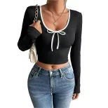 Fashionable Womens T Shirt Slim Fit Color Block Short Sleeve Spring Summer Style Wholesale Avail