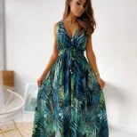 Floral Backless Tie Back Dress Summer Style Lightweight Fabric Elegant Fit Wholesale Available