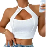Womens Slim Fit Cropped Camisole Solid Color Sexy Style Comfortable Fabric Casual Wear Wholesale