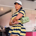 Retro Striped Short Sleeve Dress Fashionable Trendy Summer Style Perfect for Casual Outings Whol
