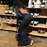 Elegant Backless Bodycon Maxi Dress Sexy European Style Spring Summer Fashion Wholesale Availabl