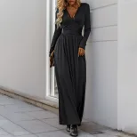 Elegant Lace V Neck Bodycon Dress Solid Color Slim Fit Sophisticated Style Perfect for Evening E