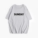 Womens Summer Graphic T Shirt Loose Fit Round Neck Short Sleeve Cotton Casual Wear for Everyday