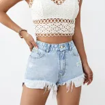 Distressed Denim Jacket Fashionable Trendy Unique Design Casual Wear Street Style Wholesale Avai