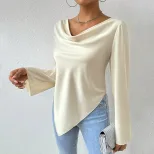 Elegant Long Sleeve T Shirt Chic Sophisticated Style Perfect for Spring and Summer Wholesale Ava