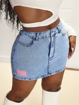 High Stretch Sexy Denim Bodycon Mini Skirt Trendy European and American Style Perfect for Partie