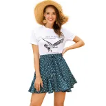 Floral Print Summer Skirt Short Length Womens Fashion Casual Style Wholesale Available low MOQ