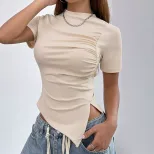 Elegant Womens T Shirt Slim Fit Sweet and Spicy Style Spring Summer Collection Wholesale Availab