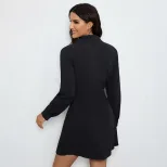 Button Down Long Sleeve Shirt Dress Casual Style Autumn Collection Versatile for Work or Outings