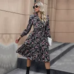 French Country Style Long Sleeve Dress Elegant Design Spring and Autumn Fashion Wholesale Availa