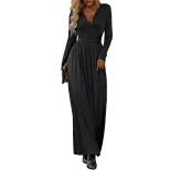 Elegant Lace V Neck Bodycon Dress Solid Color Slim Fit Sophisticated Style Perfect for Evening E