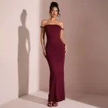 Elegant Summer Maxi Dress for Women Off Shoulder Backless Party Style Perfect for Formal Events