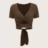 Slim Fit Cropped T Shirt Sexy Sweet Trendy Design Spring Summer Fashion for Women Wholesale Avai