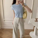 Summer Womens Sheer Mesh Top Short Sleeve Sequin Detail Pastel Colors Casual Wear Wholesale Avai