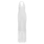 Summer Beach Dress Womens Sheer Knitted Fabric Sexy Solid Color Perfect for Vacation Wholesale A