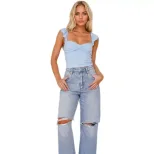 Womens Sexy Short Sleeve T Shirt Square Neck Slim Fit Spring Summer Casual Wear Wholesale Availa