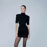 Lace Panel Sheer Bodycon Dress Elegant Solid Color Trendy Style Perfect for Parties Wholesale Av