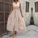 Summer Casual Dress Elegant Solid Color Slim Fit Suitable for Various Occasions Wholesale Availa