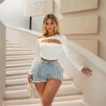 Womens Casual Off Shoulder T Shirt Stylish Minimalist Short Sleeve Spring Summer Fashion Wholesa