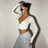 Womens Sexy Backless Crop Top Slim Fit Trendy Design Spring Summer Style Wholesale Available