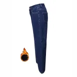 Womens High Waisted Straight Leg Jeans Fleece Lined Slim Fit Trendy Design Casual Wear Ready to