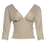 Womens Summer Deep V Neck T Shirt Slim Fit Backless Mid Sleeve Casual Chic Style Wholesale Avail
