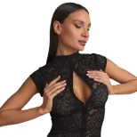 Lace Sheer Button Up Top Slim Fit Elegant Design Sexy Style Perfect for Evening Wear Wholesale A