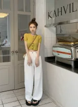 欧洲站牛仔裤女2023春秋新款韩版学生高腰百搭时尚休闲直筒老爹裤