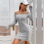 Off Shoulder Bodycon Dress High Waist Short Length Beach Vacation Style Wholesale Available fast
