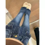 欧洲站高腰喇叭裤女2023春季新款韩版时尚百搭弹力显瘦直筒拖地裤
