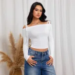 Basic Womens T Shirt Minimalist Design Short Sleeve Versatile Style Spring Summer Fashion Wholes