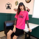 Cotton Printed Short Sleeve T Shirt Womens Casual Wear Comfortable Fit for Summer Ready to Ship