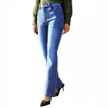 Womens Slim Fit Straight Leg Jeans Fleece Lined Comfortable Casual Style Available for Wholesale