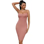 Knitted Cami Dress Summer Bodycon Fit Elegant Style Lightweight Fabric Wholesale Available