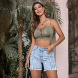 Womens Slim Fit Denim Shorts Comfortable Stylish Casual Perfect for Summer Outings Wholesale Ava