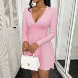 Pink A Line Dress Sweet and Sassy Style Slim Fit Short Length Spring Summer Wholesale Available